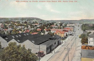 California SANTA CRUZ Pacific Avenue Beach Hill c1910s Vintage Postcard