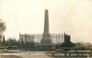 Kansas Ogden Monument Geographical Center  RPPC Photo Postcard 22-8347 