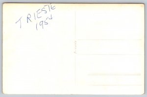 RPPC  1954  Trieste Italy  Older Married Couple Postcard