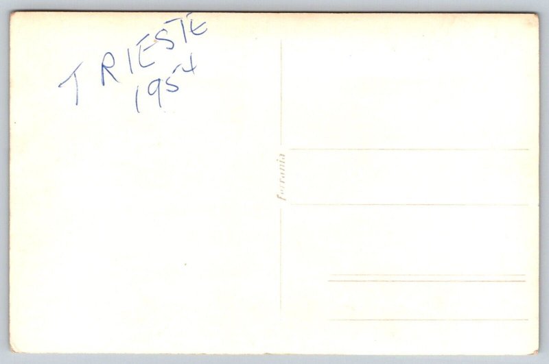 RPPC  1954  Trieste Italy  Older Married Couple Postcard