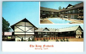 SOLVANG, California CA ~ Roadside THE KING FREDERIK Motel ca 1960s  Postcard