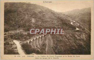 Old Postcard Thiers The Viaduct Great Turning and Route Lyon in the Gorges of...