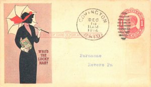 Covington OH Allentown Multiple Advertising  Products RARE Postally used