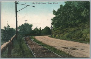 ATHOL MA STATE ROAD ANTIQUE POSTCARD