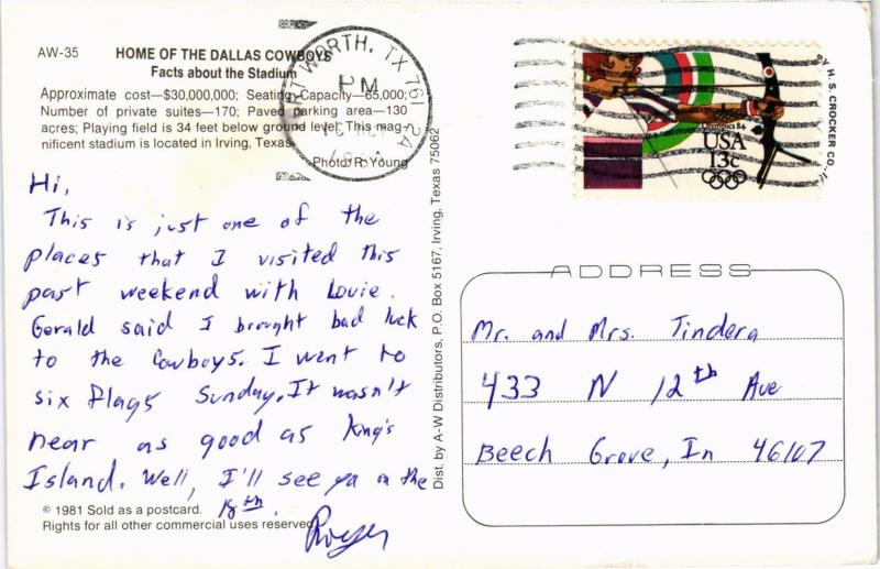 TEXAS STADIUM DALLAS COWBOYS FOOTBALL