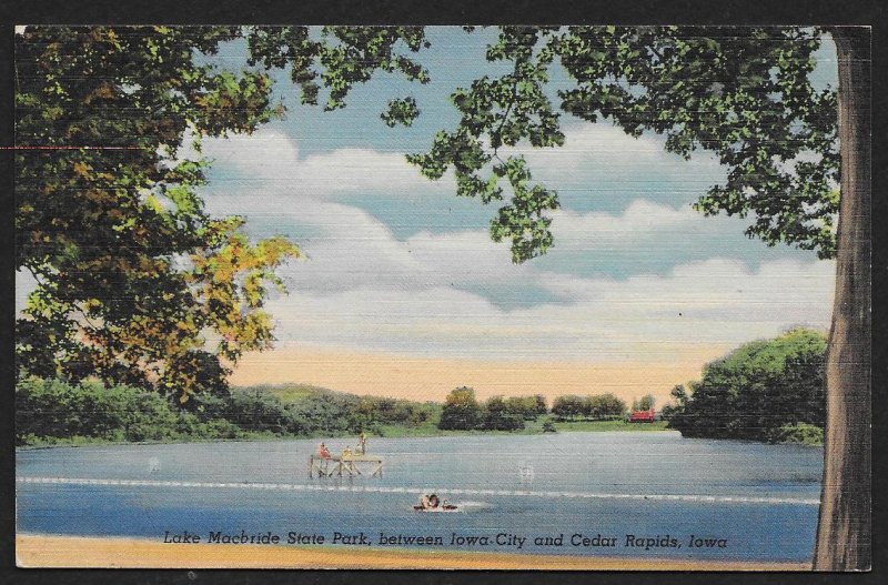 Swimming At Lake Macbride State Park North Liberty Iowa Unused c1946