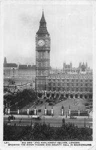 uk30099 big ben and parliament square london real photo uk