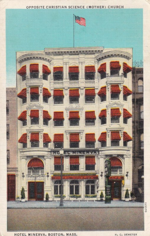 BOSTON, Massachusetts, PU-1939; Hotel Minerva