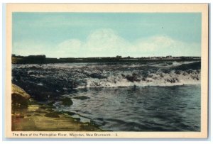 c1940's The Bore of the Petitcodiac River Moncton NB Canada Postcard