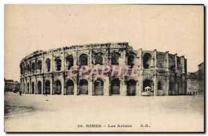 Old Postcard Nimes Les Arenes