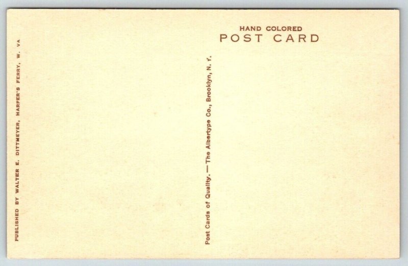 Hand Colored  Harper's Ferry  West Virginia  Postcard