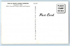c1940 Joliet Illinois Postcard First Baptist Church Corner Eastern Clinton Road
