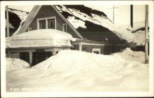 Valdez AK Winter - US Signal Corps Bldg Real Photo Postcard