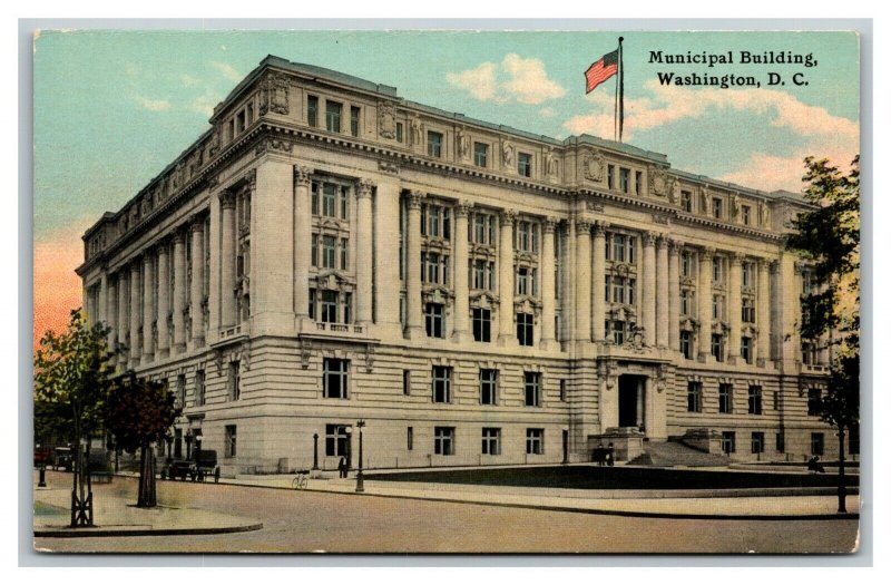 Vintage 1910's Postcard Panoramic View The Municipal Building Washington DC