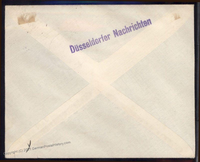 Germany 1929 Graf Zeppelin Duesseldorf Drop Si33a Deutschlandfahrt 99762