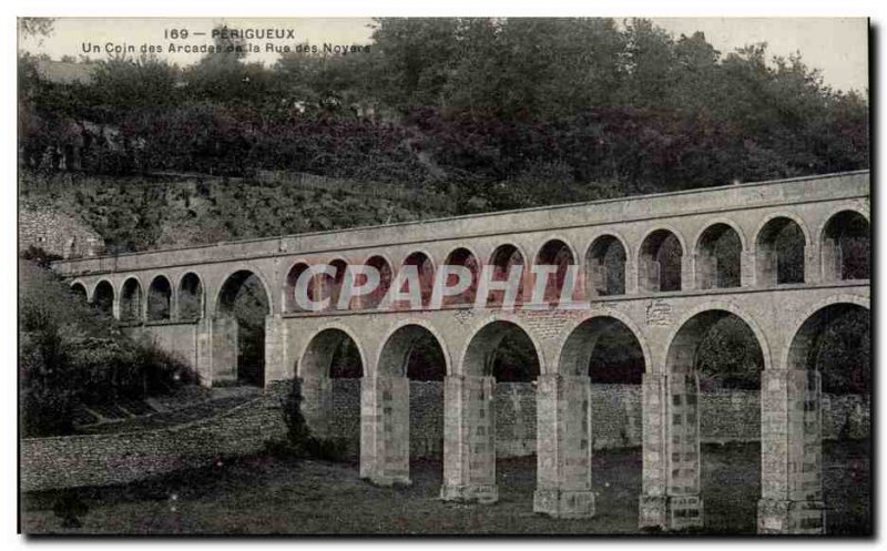 Old Postcard Perigueux One corner arcades of the Rue des Noyers