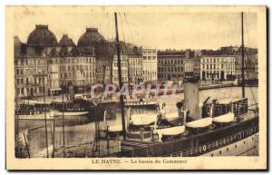 Old Postcard Le Havre Basin Trade Ships