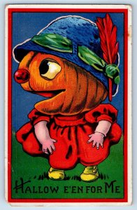 1924 Halloween Child Jack O Lantern Head Boston Massachusetts MA Posted Postcard