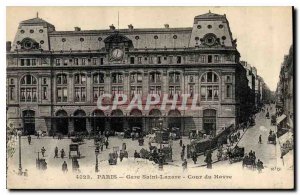 Postcard Old Paris Gare Saint Lazare Court Havre