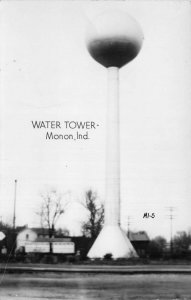 Monon Indiana Water Tower Real Photo Vintage Postcard AA61322