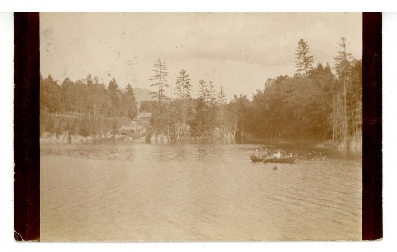 VT Morrisville. Lake Lamoille Headwaters circa 1912 RPPC United