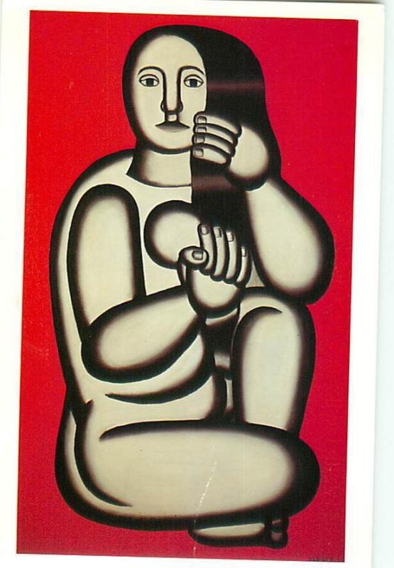 Painting Nude on a Red Background Hirshhorn Museum Fernand Lege Postcard  # 6878