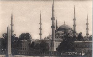 RPPC CONSTANTINOPLE (Istanbul), TURKEY   MOSQUE Sultan Ahmed  c1910s Postcard