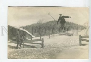 438103 GERMANY ski jumping Vintage photo postcard