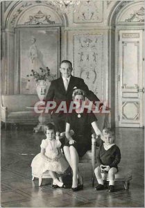 Postcard Modern Prince Rainier III Princess Grace Prince Albert Princess Caro...