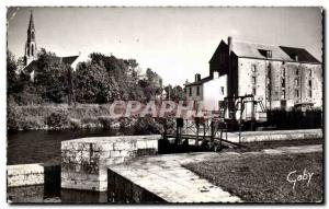 Pontivy Old Postcard St. Michael's Chapel on the banks of the Blavet