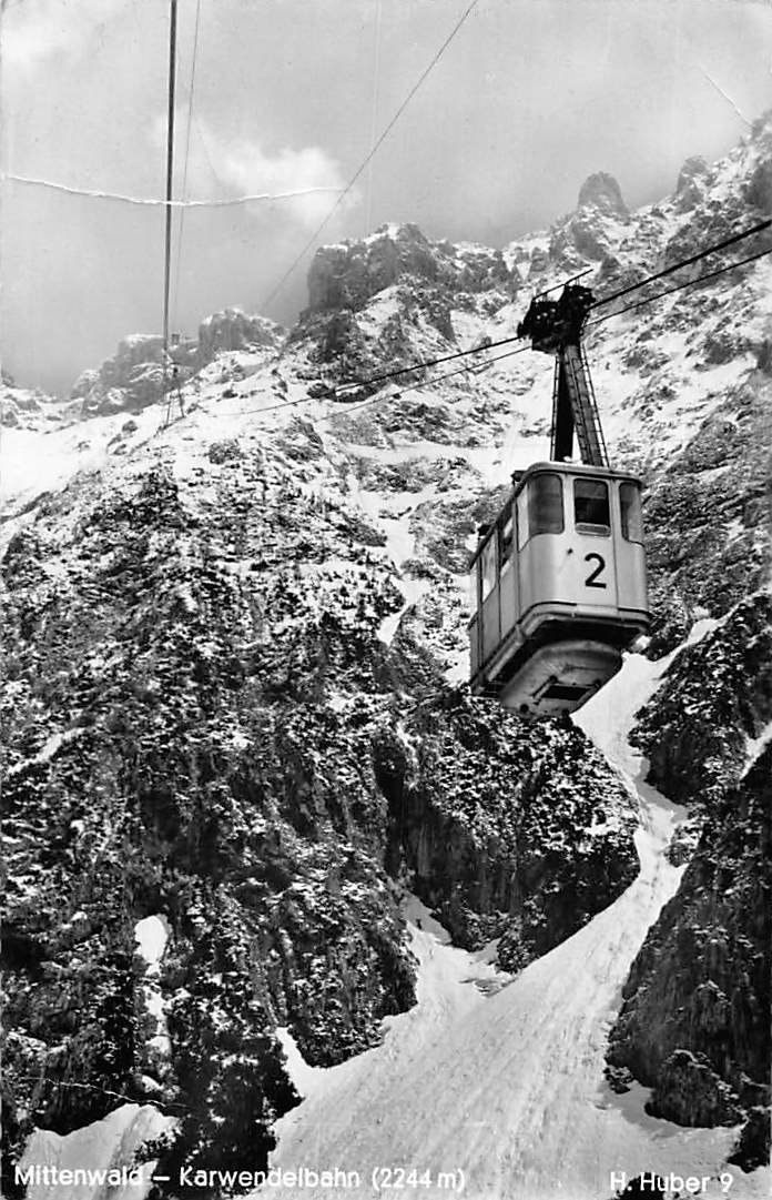 Mittenwald Karwendelbahn Berg Mountain Cable Car Europe Germany