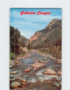 Postcard Gallatin River in Gallatin Canyon, Montana