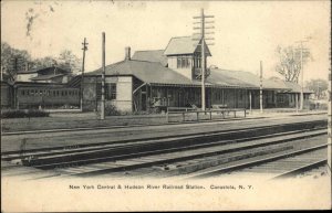 Canastota NY Central & Hudson River RR Train Station Depot c1905 Postcard