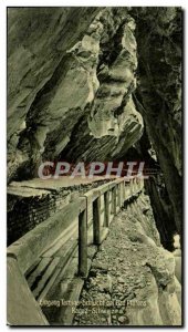 Postcard Old Eingang Tamina Schlucht bei Bad Ragaz Pfäfers Schweiz