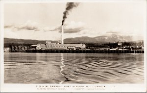 B S & W Sawmill Port Alberni BC Unused Clegg's Studio RPPC Postcard G92