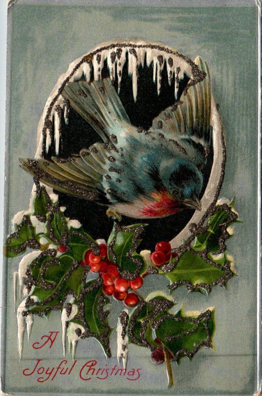 Christmas Bird Holly BIN