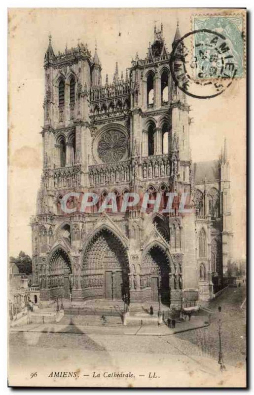 Old Postcard Amiens Cathedrale