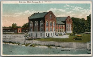 TRENTON NJ FILTRATION PLANT ANTIQUE POSTCARD