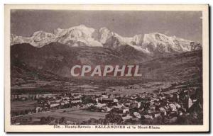 Old Postcard Sallanches and Mont Blanc