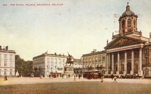 Brussels, Belgium, The Royal Family Residence Palace Vintage Postcard