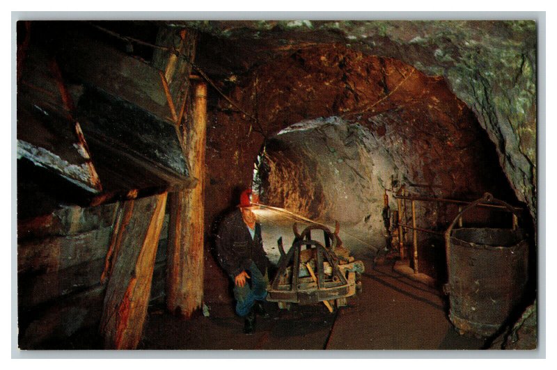 Arcadian Copper Mine Tours Stope Chute Winze MI Vintage Standard View Postcard 