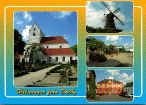 Sweden Halsinger fran Dalby Multi View Windmill