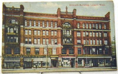 H1204    LOWELL, MA.    POSTCARD,   HILDRETH  BUILDING