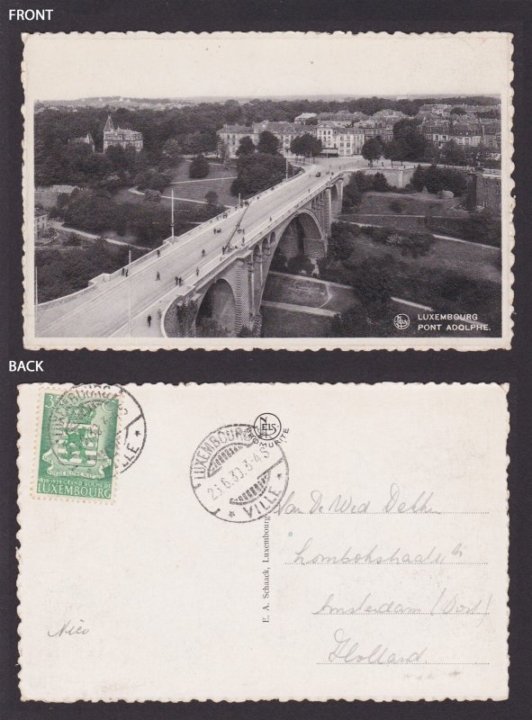 LUXEMBOURG, Postcard, Luxembourg, Pont Adolphe, RPPC
