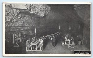 MAMMOTH CAVE, KY Kentucky ~ DINNER in the CAVE 1908 Edmonson County Postcard