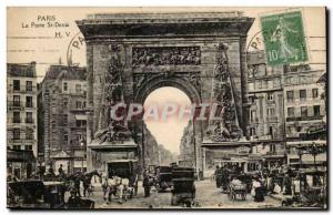 Paris Porte St-Denis Post Card Old