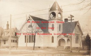 KS, Sabetha, Kansas, RPPC, First Baptist Church, 1911 PM, Photo
