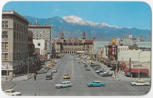 Pike's Peak Avenue c1962 Colorado Springs Colorado Antlers Hotel