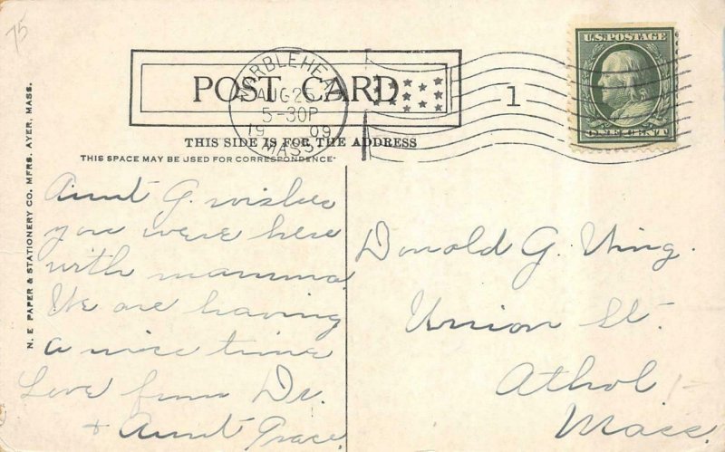 BEVERLY, MA Massachusetts  PRESIDENT TAFT~North Shore Summer Home  1909 Postcard