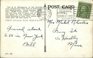 New York City - Steamship SS Berengaria 1930 Used Postcard